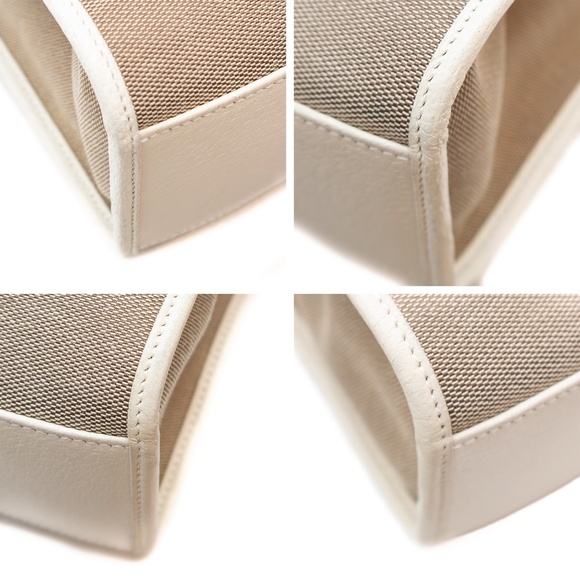 Vintage Gucci Tom Ford Era Beige Canvas &‎ Leather Bag - Picture 9 of 11
